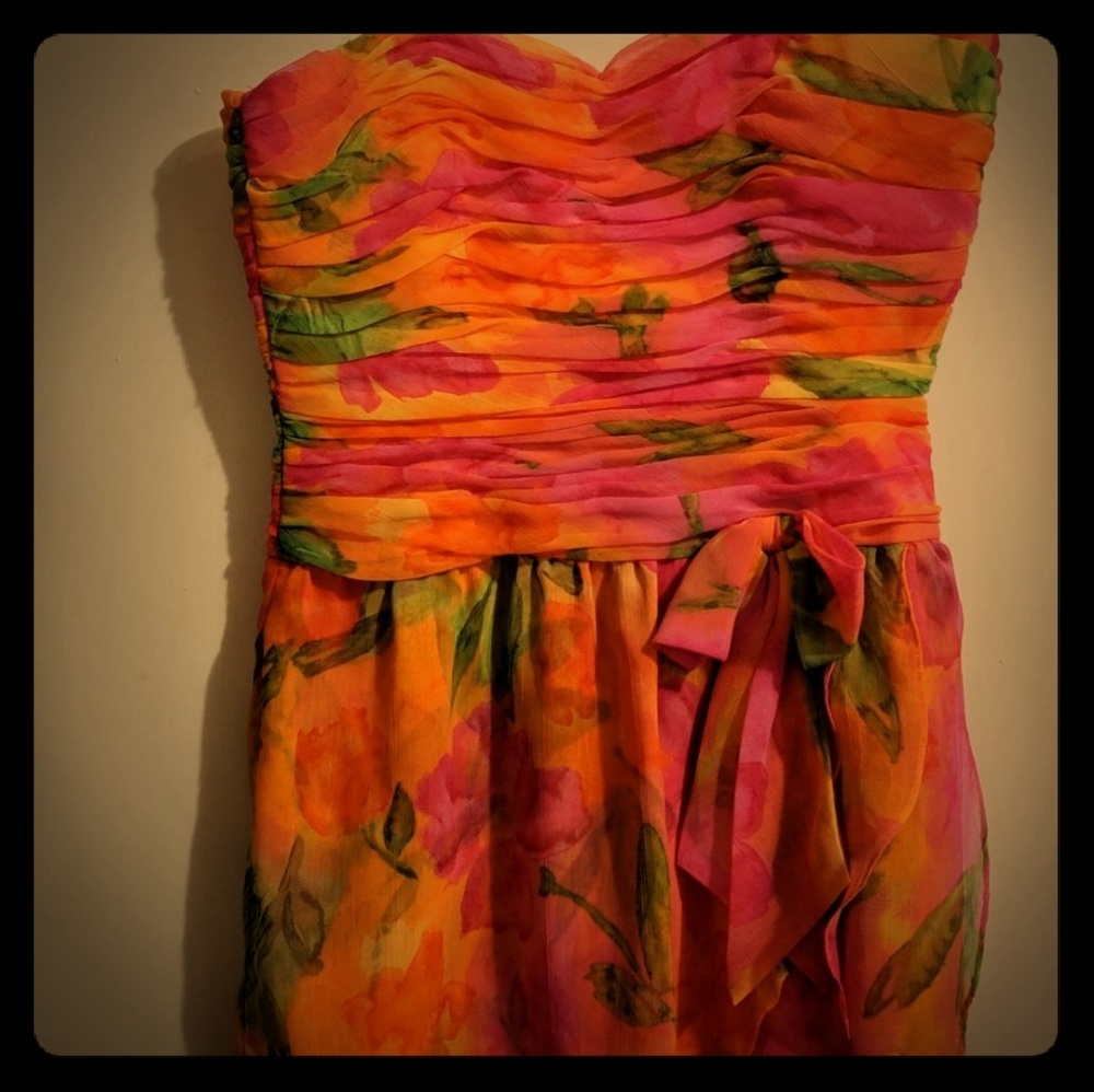Pink/Orange Mini Dress Allison George